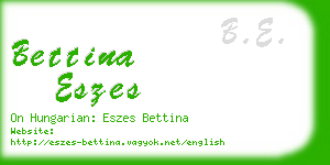 bettina eszes business card